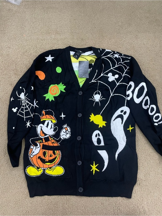 Disney Sweaters - Disney women’s Black Halloween Mickey Cardigan